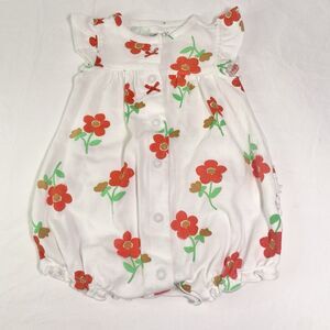 Carter's/ Snap-Up Romper / Red Floral / Girl 0-3 Months